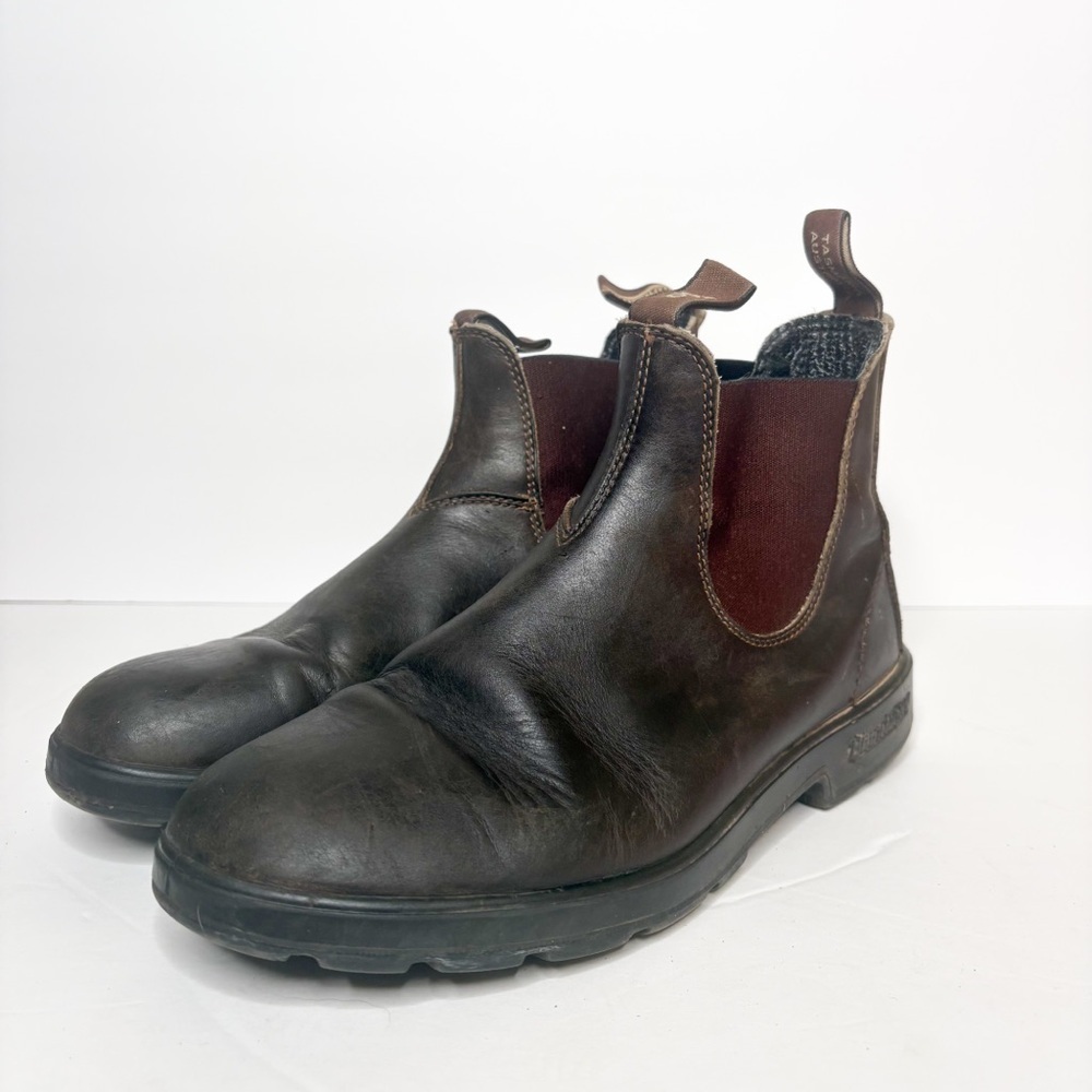 Blundsone Brown Leather 500 Chelsea Classic Men's Boots Size 11.5
